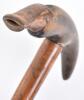 Fine late 19th century gentleman’s slender hardwood walking cane - 16