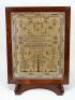 Early Victorian sampler by Hannah Alsbury May, aged 10 years, English 1831,