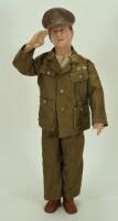 A General Douglas MacArthur portrait doll, probably by Freundlich American circa 1942,