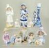 Collection of various German glazed and bisque dolls and figurines, circa 1910s/20s, - 2