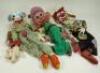 Four Pelham Puppet No.2 range puppets,