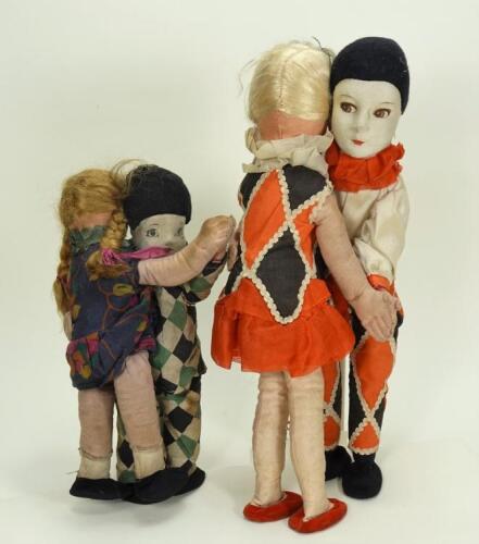 Dean’s Rag Book Harlequin cloth dancing dolls, 1920s,
