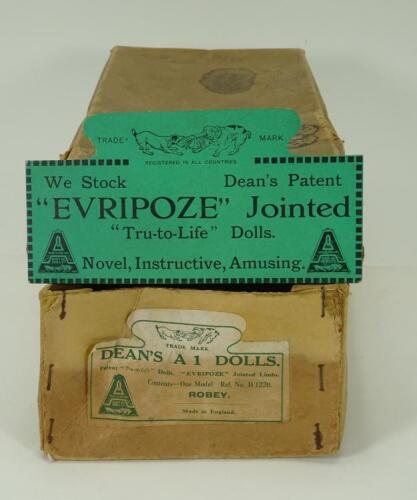 A rare boxed Dean’s Rag Book A.1 George Robey cloth doll, 1920s,