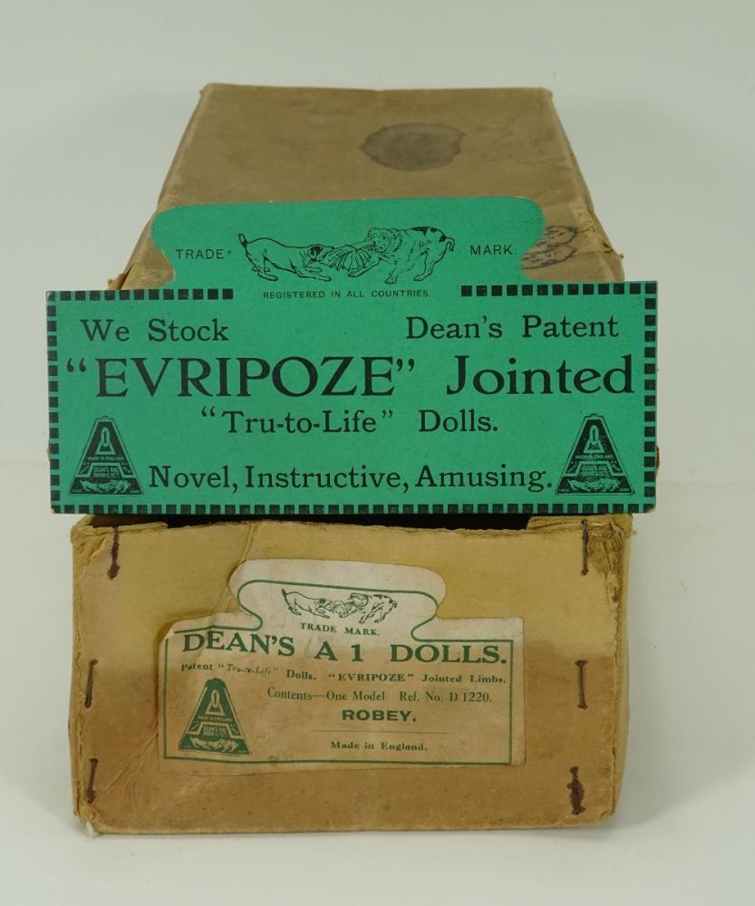 A rare boxed Dean’s Rag Book A.1 George Robey cloth doll, 1920s,