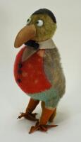 A rare mohair character bird soft toy, possibly Einco 1920s,