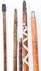 3x assorted walking sticks each with a silver top - 4