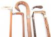 5x assorted walking sticks mostly with silver ferules - 2