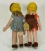 Two Merrythought Emile Littler Cinderella and Goody Two Shoes Dolls, 1930s, - 2