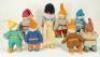 Chad Valley large size Snow White and the Seven Dwarfs soft toys, circa 1937, - 2