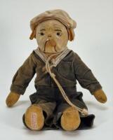 A Chad Valley bulldog in sailor costume, 1930s,