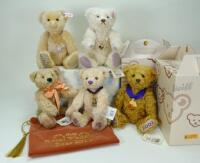 Five Steiff collectors Teddy Bears,