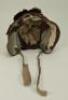 Brown silk 19th century Dolls bonnet, - 3