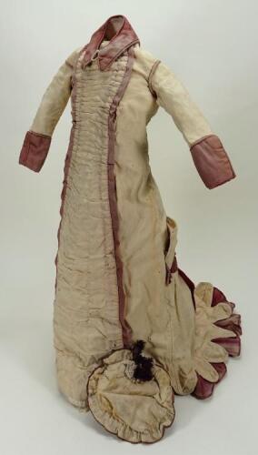 A good original late Victorian dress for large French Fashion doll,