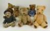Collection of Six Chiltern Teddy bears, English 1930s-50s, - 2