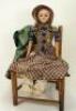 Early English wax over composition shoulder head doll, circa 1860,