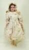 Poured wax shoulder head doll, English 1860s, - 2