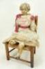A lovely poured wax shoulder head doll, English 1860s, - 2