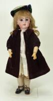 A Tete Jumeau bisque head Bebe doll, size 7, French circa 1900,