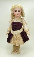 A Tete Jumeau bisque head Bebe doll, size 10, French circa 1890,