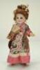 Rare miniature Simon & Halbig 1129 bisque head oriental doll, German circa 1910,