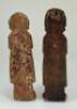 A pair of early carved Indian wooden stump dolls, - 2
