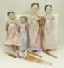 A collection of painted wooden peg dolls, circa 1900, - 2