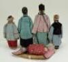 Family of early Door of Hope missionary carved wooden dolls with provenance, 1907/08, - 3