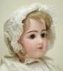 A beautiful early portrait Jumeau bisque shoulder head fashion doll, French circa 1870, - 3