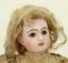 Tete Jumeau walking bisque head doll, French circa 1900, - 2