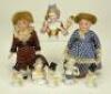 A pair of miniature all bisque dolls house dolls, German 1920s,