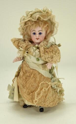 Simon & Halbig miniature all-bisque doll, German circa 1900,