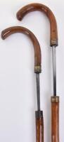 2x late 19th century customs officer’s rummage sticks,