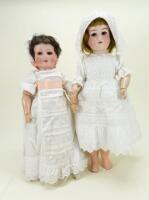 Two A.M 390 bisque head girl doll, German circa 1910,