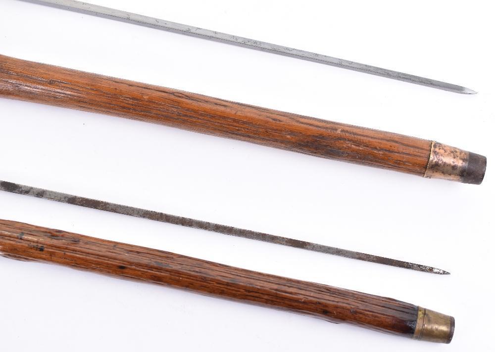 Mole Rummage Stick 2x late 19th century customs officer’s rummage sticks,