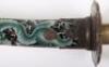 Attractive Japanese Enamel Decorated Sword in Tach Mounts - 14