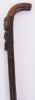 Maori carved wooden walking stick c.1900 - 9