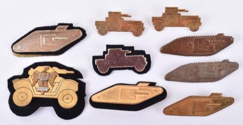 Selection of Metal Armoured Car and Tank Crewman’s Badges