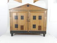 A good early English painted wooden dolls house, English circa 1820,