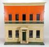 A Silber & Fleming box back painted wooden dolls house, English circa 1880,