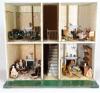 A Silber & Fleming box back painted wooden dolls house, English circa 1880, - 2