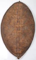 Large Masai Hide Shield of Lenticular Form