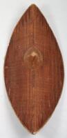 Good Ugandan Wooden Shield of Lenticular Form