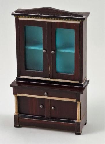 Walterhausen rosewood Dolls House bookcase,