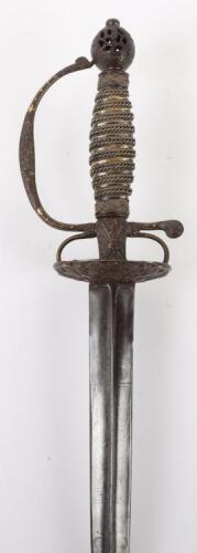 French Smallsword c.1760 with Russet Gilt Hilt