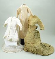 Original silk gown for French fashion doll, circa 1870,