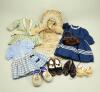 Four good doll dresses for French Bebe, modern,