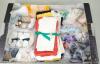 Collection of ribbons, lace and materials,