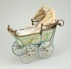 A fine Marklin tinplate pram doll carriage, German circa 1900, - 2