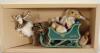 Steiff Limited Edition Father Christmas Teddy Bear with reindeer,