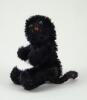 A Farnell WWI Soldier Mascot black mohair cat,